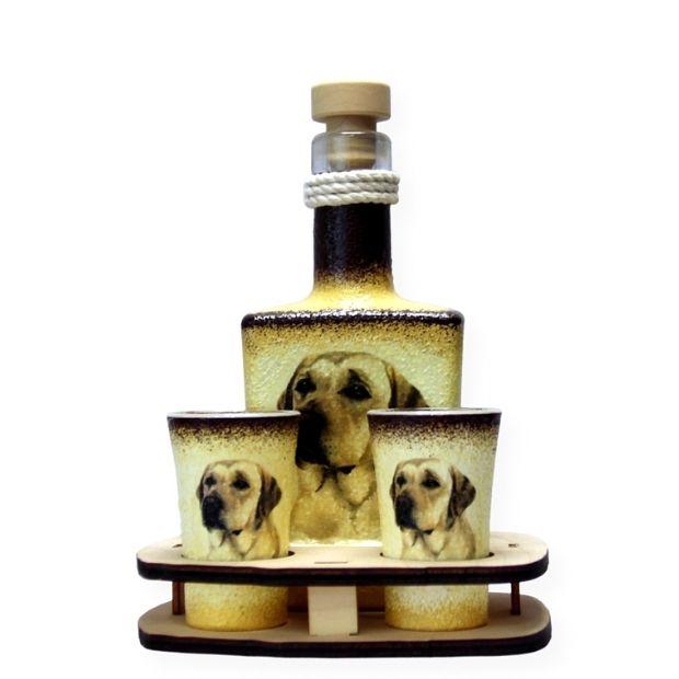 Kutya barátoknak - Pálinka kínáló szett Labrador képpel