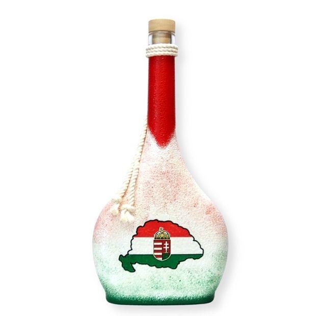 Nagy Magyarország térképpel pálinkás üveg